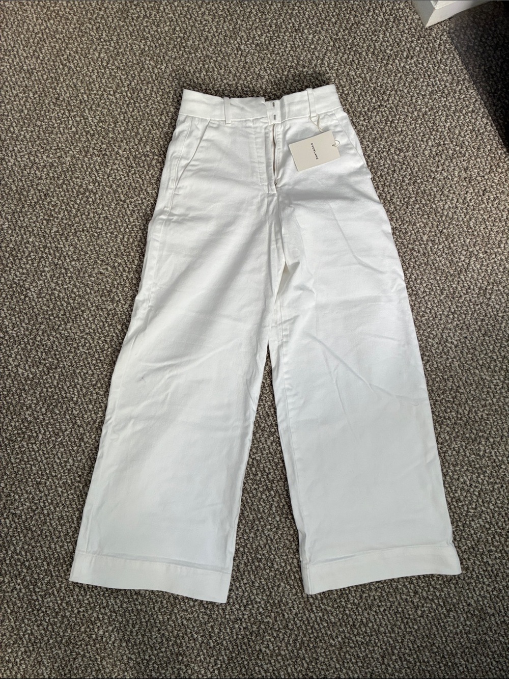 Everlane White Wide Leg Pants